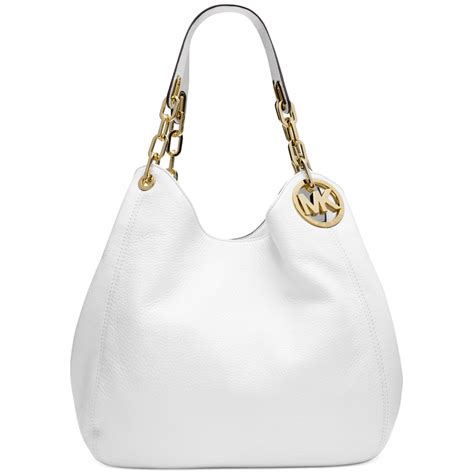 michael kors fulton large shoulder tote optic white|fulton large shoulder bag.